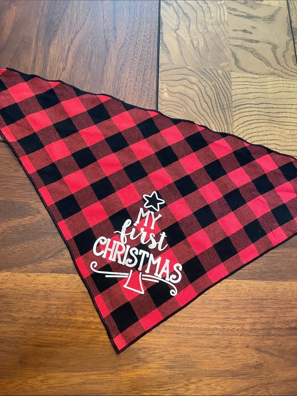 Plaid Holiday Dog Bandana Scarf - Red and Black C31